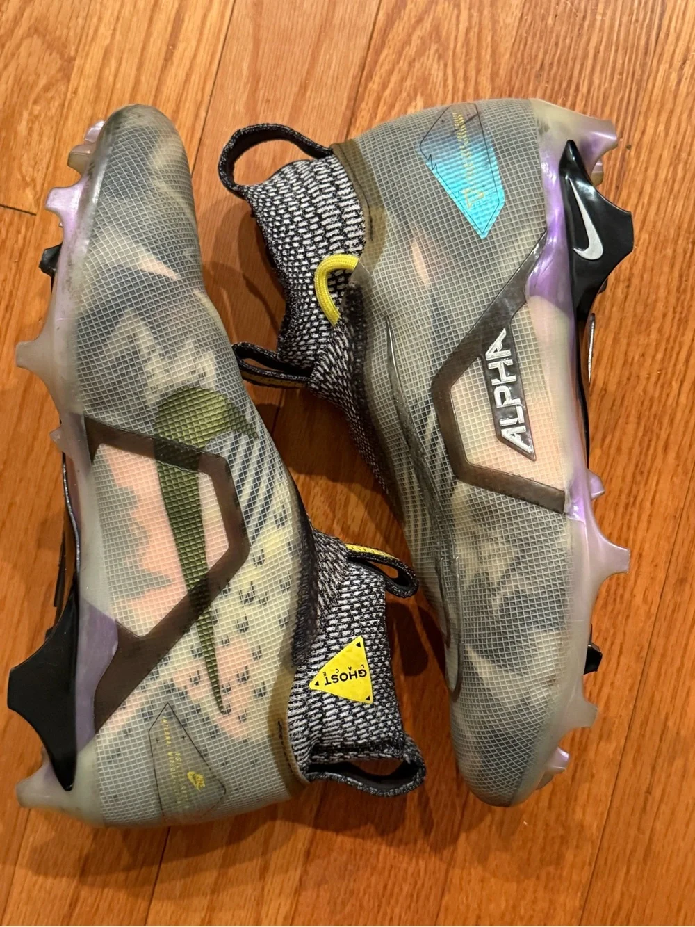 Nike Alpha Menace Elite 3 RW Wolf Grey Football Cleats Size 9 CV0578-001